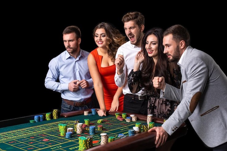 omslot99 login live blackjack studio with multiple tables and professional lighting